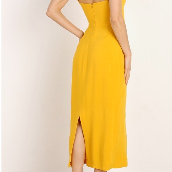 NWOT Capulet brand @ Revolve button dress in saffron yellow Sz Small ☀️ charming - Picture 6 of 10